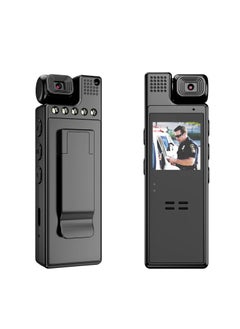 Buy 1080P HD Mini Body Camera Portable Small Body Worn Cam Wearable Pocket Video Recorder with 180° Rotatable Lens, 1.3" LCD, Night Vision for Security Guard, Law Enforcement, Built-in 64G Memory Card in UAE