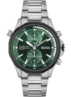 اشتري HUGO BOSS GLOBETROTTER MEN's GREEN DIAL WATCH - 1513930 في مصر