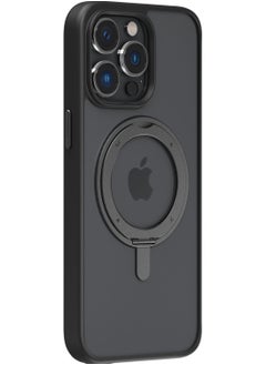 Buy Roller Magnetic for iPhone 15 PRO Case Cover with MagSafe with 360 Degree Rotatable Kickstand - Black in UAE