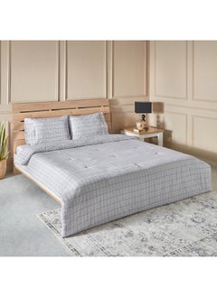 اشتري Snug Harbor Check 3-Piece Cotton Flannel King Comforter Set 235 x 220 cm في الامارات