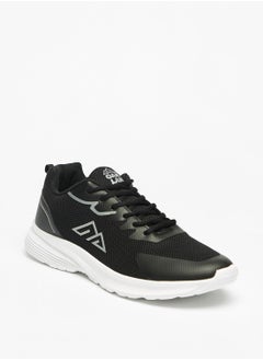 Buy Textured Sneakers with Lace-Up Closure in UAE