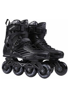 Buy Inline Skates Adult Women and Men, Professional Roller Skate Shoes with Ankle Support, Adjustable Strap, Soft Boot Fit for Skating, Roller Derby, Street Hockey in Saudi Arabia