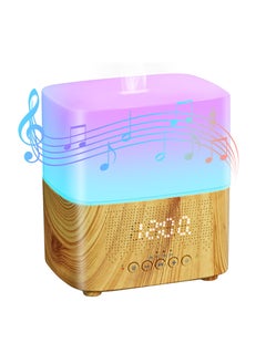 Buy 300ML Essential Oil Diffuser with Bluetooth Speaker, Digital Alarm Clock, 7 Color Ambient Light And Timer, Auto-Off Feature,  Aroma Mist Humidifier for Large Room, Office, Yoga in UAE