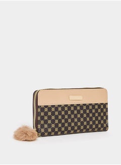 اشتري Monogram Pompom Detail Wallet في السعودية