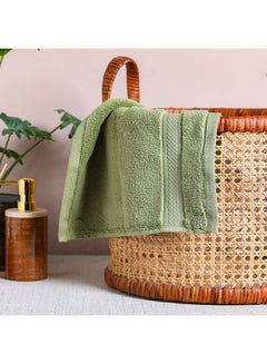 اشتري Rocco Zero Twist Face Towel 100% Cotton Lightweight Everyday Use Face Towels Ultra Soft And Highly Absorbent For Bathroom L 33 x W 33 cm Sage Green في الامارات