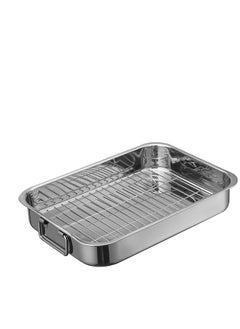 Buy COOLBABY rectangular stainless steel 16x13, baking tray, drain tray, with filter screen in UAE