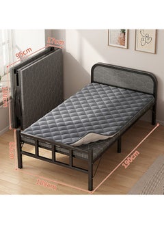 اشتري Portable Foldaway household Simple Bed companion with Ice Silk Matress 100 cm في الامارات