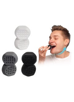 Buy Jawline Exerciser for Men Women 3 Resistance Levels Silicone Jaw Exerciser Tablets Powerful Jaw Trainer for Beginner, Intermediate Advanced Users 6 pcs in UAE