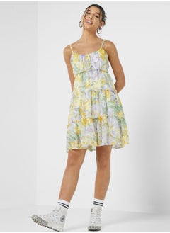 Buy Tiered Floral Mini Dress in Saudi Arabia