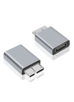 اشتري محول USB C إلى Micro B، محول كابل من النوع C إلى Micro B، عبوتان من محول Micro B إلى USB C 3.1 Gen2 لكابل محرك الأقراص الصلبة، محول كابل محرك الأقراص الصلبة USB C لمحرك الأقراص الصلبة SSD المحمول الخارجي USB 3.0 في الامارات