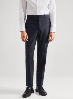 Buy Checked Slim Fit Trousers in UAE
