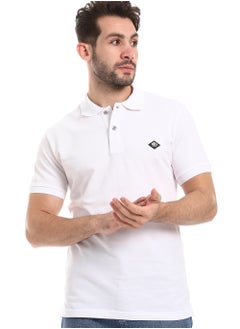 اشتري Double Buttoned Short Sleeves Pique Black Polo Shirt في مصر