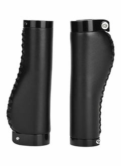 اشتري Bike Handlebar Grip, Leather Bicycle Grips, Lock-on Bike Handlebar Grips, Non-Slip-PU Bicycle Handle في السعودية