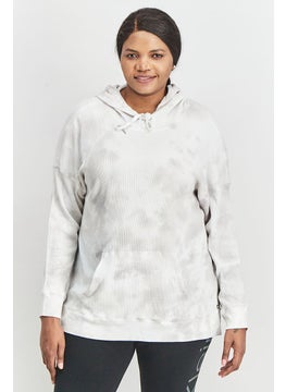 اشتري Women Plus Size Sportwear Fit Tie Dye Training Sweatshirt, Grey/White في الامارات