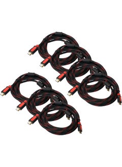 Buy 7-Piece 5M HDMI Cable Red/Black in Saudi Arabia