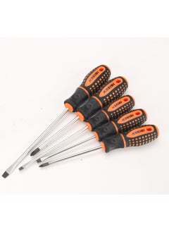 Buy SLOTTED & PHILLIPS SCREWDRIVER SET 5-PC, Precision Magnetic Tips, Durable Grip, Essential Hand Tool Kit for Home & Workshop. in UAE