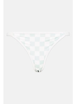 اشتري Women Hipster Checkered Bikini Bottom, White Combo في الامارات