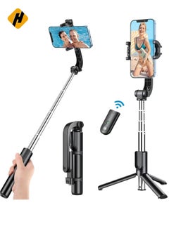 Buy Selfie Stick Tripod Bluetooth, Extendable Phone Tripod Selfie Stick with Wireless Remote Shutter in UAE