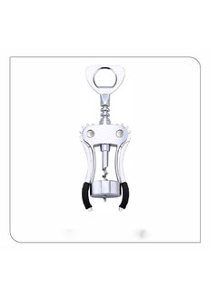 Buy Wing Style Bottle Corkscrew Opener with Built In Bottle Opener Silver 19cm in UAE