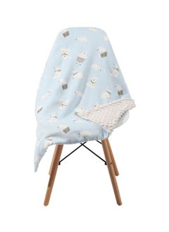 اشتري Breathable Dotted Blanket fabric Blue/Grey 43.3x62.2inch في الامارات