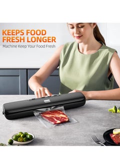 اشتري Vacuum Sealer Machine Food Vacuum Sealer for Food Saver Automatic Air Sealing System for Food Storage Dry and Moist Food Modes Compact Design 12.6 Inch with 15Pcs Seal Bags Starter Kit في السعودية