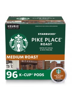 Buy Starbucks K-Cup Coffee Pods—Medium Roast Coffee—Pike Place Roast For Keurig Brewers—100% Arabica—4 Boxes (96 Pods Total) in UAE