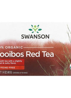 اشتري 100% Organic Rooibos Red Tea Caffeine-Free 20 Tea Bags 1.4 oz (40 g) في الامارات