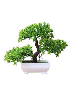 اشتري Artificial Bonsai Pine Potted Plant Green في السعودية