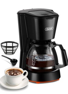 Buy 5 Cups Small Coffee Maker, Compact Coffee Machine with Reusable Filter, Warming Plate and Coffee Pot for Home and Office in Saudi Arabia