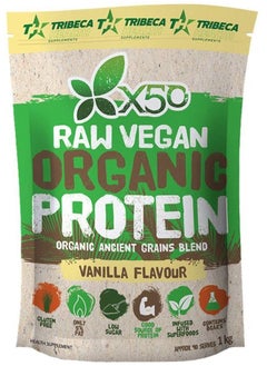 Buy Raw Vegan Organic Protein Vanilla, 1 Kg in Saudi Arabia