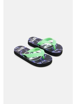 Buy Toddlers Boy Graphic Print Slip On Slippers, Black Combo in UAE