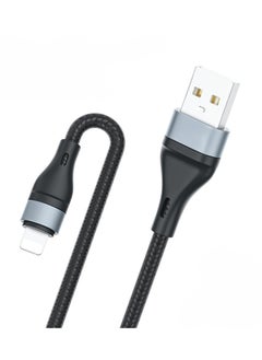 اشتري كابل IPHONE Lightning سلك شحن سريع مجدول من النايلون، كابل شحن USB عالي السرعة، كابل شحن عالي السرعة وكابل شحن لنقل البيانات متوافق مع iPhone 14 13 12 11 Pro Max في مصر