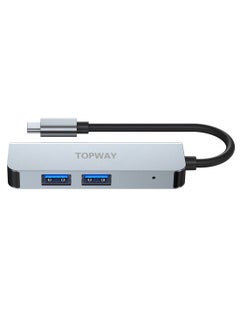 Buy USB C Hub,3 In 1 Type C Adapter With 4K HDMI Port,1 USB 3.0 Port,1 USB 2.0 Port in UAE