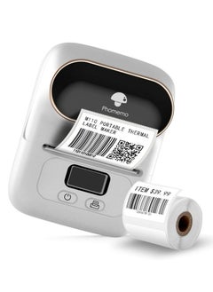 Buy Phomemo M110 Label Maker Thermal Printer with 3 Roll Paper White in UAE