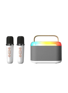 Buy Cross-border Childrens K-song Bluetooth Speaker Home Wireless K-song Audio with Microphone Microphone K-song Bluetooth Small Audio Y3 white [speaker 10W] in UAE