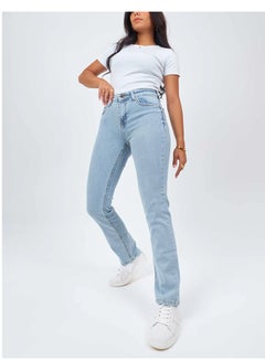 اشتري High Waist Light Blue Shade Slim Fit Jeans في مصر
