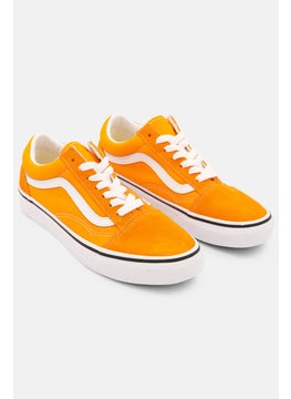 اشتري Women Old Skool Lace Up Casual Shoes, Orange/White في الامارات