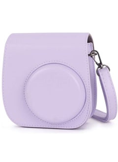 اشتري Protective and Portable Case Compatible with Fujifilm for Instax Mini 11 Instant Camera, PU Leather Bag with Pocket and Adjustable Shoulder Strap (Lilac Purple), lilac purple, Pack Strap في الامارات