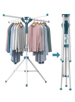 Buy Portable Foldable Adjustable Large Capacity Stainless Steel Clothes Drying Rack With 4 Arms Save Space Indoor Outdoor in Saudi Arabia