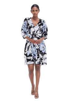 Buy Floral Printed V-Neck Dress in UAE