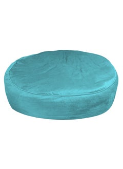 Buy Soft Suede Snorlax Bed Bean Bag Cover Teal Blue in UAE