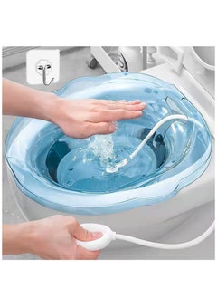 اشتري Sitz Baths for toilet Seat,Sitz Bath for Postpartum Care Sitz Bath for Hemorrhoids with Flusher Pregnant Women Yoni Steam Seat,Soaking Basin Ues for Inflammation Treatment,Fits Universal Toilet في السعودية