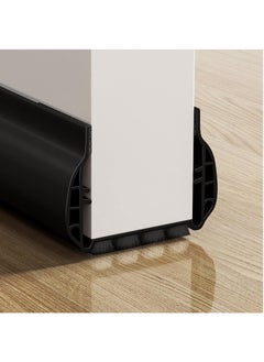 Buy Under Door Draft Stopper with Brush, Upgrade Cuttable Under Door Seal Blocker Insulator Door Sweep Weather Stripping Noise Stopper Strong Adhesive 36.6" Length (Black) in Saudi Arabia