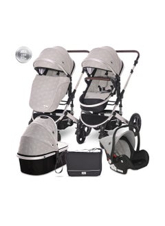 Buy Baby Stroller Boston 3in1 Cool Grey Stars in UAE