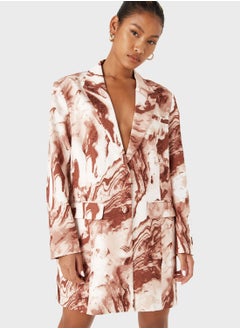 Buy Button Down Printed Blazer Dress in Saudi Arabia