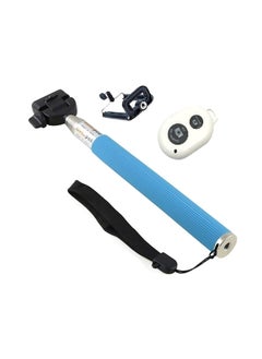 اشتري Extendable Bluetooth Selfie Stick With Remote Control Blue/Black/Silver في السعودية