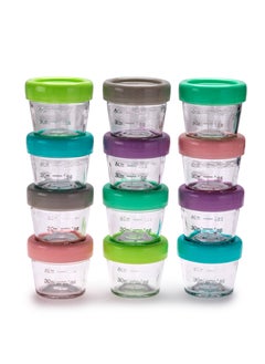 Buy Melii Glass Food Container (4oz) - 12 Piece Set in Saudi Arabia