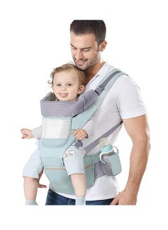 اشتري Baby Carrier Ergonomic Infant Carrier with Hip Seat Kangaroo Bag Soft Baby Carrier Newborn to Toddler 7-66lbs Front and Back Baby Holder Carrier for Men Dad Mom في السعودية