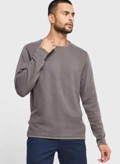 Buy Rib Cotton Crew Neck Sweater in Saudi Arabia