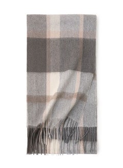 Buy Warm Long Cashmere Check Scarf Multicolour in UAE